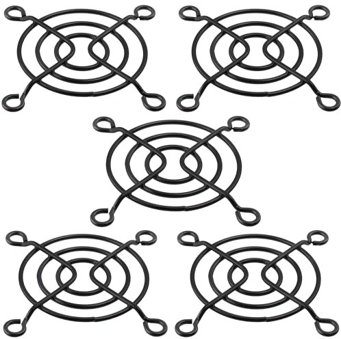 AERZETIX: 5x Rejilla de protección - Negra - 50x50mm - Ventilación para Ventilador de Caja de Ordenador PC - C15104