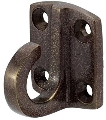 Kanirope® Wandhalter mit Haken Bronziert für Absperrkordel Absperrseile Treppenseile Handlaufseile