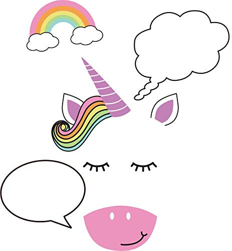 Wallpops WPE2808 Unicorn Moods Giant Message Board, Mehrfarbig