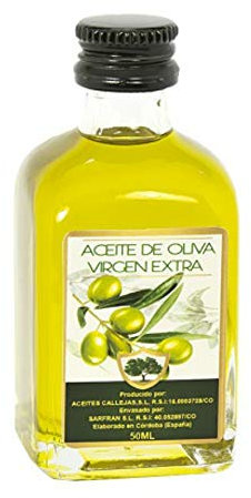 Lote de 8 Botellas Cristal Mini de Aceite de Oliva de Córdoba Virgen Extra. Regalos Originales. Complementos. Detalles para Bodas, Comuniones, Bautizos y Cumpleaños. CC