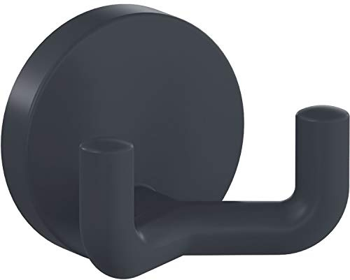 HEWI 477.90B025 92 Mantelhaken 477.90.025 Breite 60 mm, Tiefe 43,5 mm, Polyamid, Farbe: Anthrazit Matt