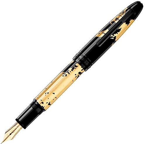 Montblanc stilografica Meisterstück Solitaire Calligraphy Gold Leaf Flex Nib 119700
