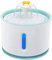 CheungLee Animaux Fontaine d'eau pour Chat Distributeur, 2.4L LED avec Potable Automatique d'eau Gamelle Distributeurs d'eau Potable Distributeur Beverage Filtre de sécurité Blanc