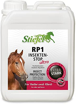 Stiefel RP1 Insekten Stop Ultra geruchsarm alkoholfrei Insektenschutz Pferd mit Icaridin hochwirksam gegen Bremsen Zecken Mücken ideal bei sensibler Haut und Ekzemern 2,5 Liter Kanister