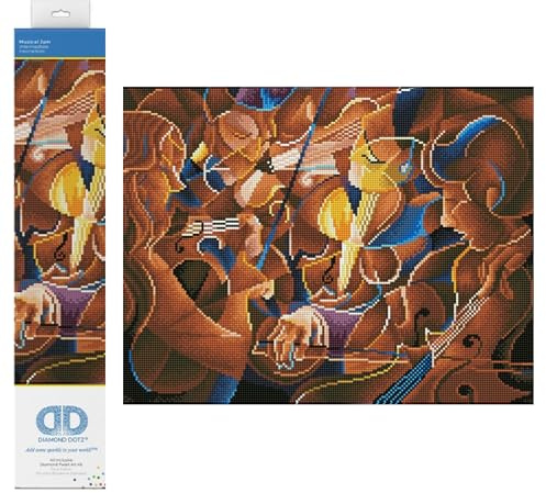 DIAMOND DOTZ DD10 Intermediate Kit, Musical Jam, 57 x 41 cm
