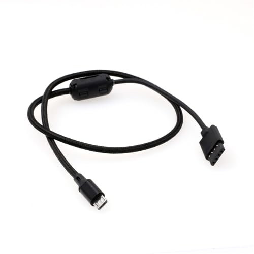 HangTon Tilta Nucleus-Nano Motor Stromkabel Micro USB 50cm für DJI Ronin-S 12V Port 4-polig