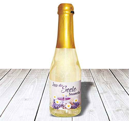 Piccolo Liebe Grüße | Beerenperlwein | 0,2 l Sekt halbtrocken | prickelnd freischer Fruchtsecco Perlwein aus weißen Beeren (Piccolo: - Lass die Seele baumeln -)