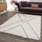 VIMODA Hochflor Teppich, Weicher Wohnzimmer Shaggy Skandinavischer Stil Raute, Maße:120x170 cm