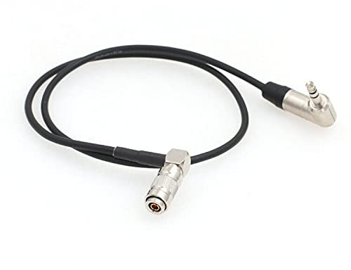 SZRMCC Ultrasync Timecode-Kabel für DSLR-Kameras, rechtwinklig, DIN 1.0, 2.3, BNC auf rechtwinkligem 3,5-mm-Klinkenstecker