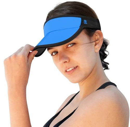 GADIEMKENSD Sun Visors Hats for Womens Mens Beach Hat Accessories Summer Straw Sunhat Fashion Foldable Sombreros para Mujer para Ponytail Cap UV Protection for Running Hiking Football Golf Blue Gray