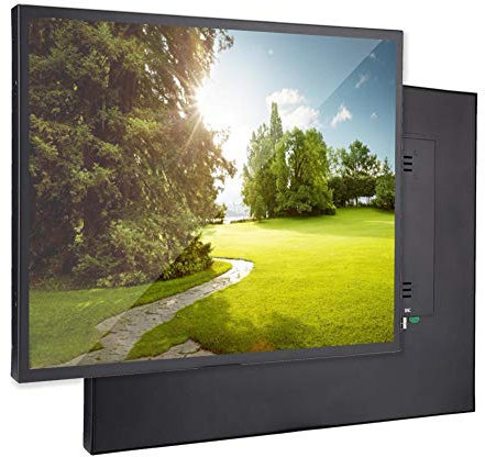 Sxhlseller Écran Tactile Résistif 19 Pouces 1280x1024 Moniteur Industriel 4: 3 Entièrement Métallique pour Entrée HDMI/VGA/AV/BNC/USB (G19CrV59) (100-240V) Montage Mural(EU)
