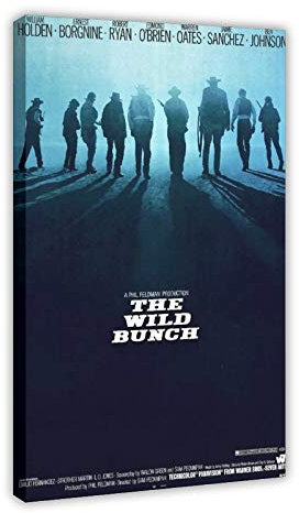 The Wild Bunch Kultiges Vintage-Filmposter, Leinwand-Kunstdruck, Gemälde für Wohnzimmer, Schlafzimmer, Dekoration, Rahmen: 60 x 90 cm