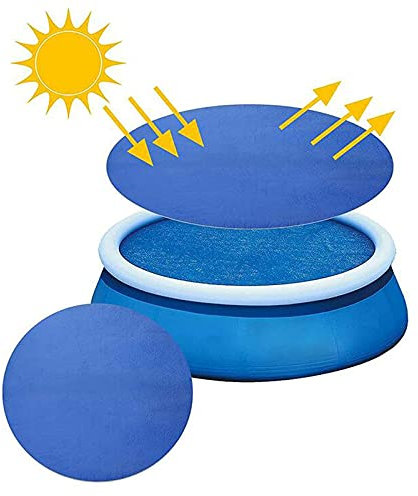 DAMX swimming pool cover round rectangular 8ft 10ft solar square round pool cover protector round swimming pool protector floor protection for swimming pools cloth round pool cover (8ft)