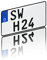 DIN-zertifizierte Kfz-Kennzeichen 255x130mm zweizeilig für Leichtkraftrad 125er Roller 50 bis 125 CCM offizielle Nummernschilder Wunschkennzeichen (16 Kennzeichen Leichtkraftrad)