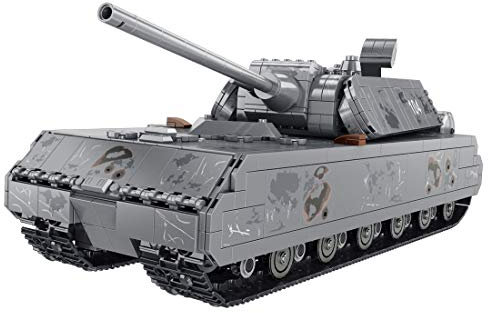 HYZH Technik Bausteine Panzer Bauset, 2127 Klemmbausteine Militär World War II German Panzer VIII Maus Modellbausatz, Technik Panzer Kompatibel mit Lego Technic