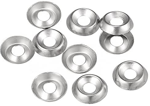 sourcing map #6 304 Stainless Steel Cup Washer Countersunk for Screw Bolt 50pcs