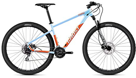 Ghost Kato Essential 29R Mountain Bike 2022 (S/40cm, Baby Blue Pearl/Dark Orange - Glossy)