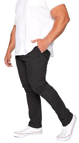 BadRhino Big & Tall Stretch Chinos - Men's - Plus Size Curve Black