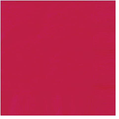 Trimming Shop Tovaglioli di Carta USA e Getta Rosso Rubino a 2 Strati, 16,5 x 16,5 cm, tovaglioli USA e Getta, stoviglie per cene all'aperto
