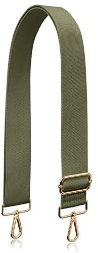 Allzedream Handtasche Riemen verstellbarer Ersatz Umhängetaschen Breite Taschengurte (Olivgrün-Gold Hardware)