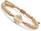 BENAVA Damen Yoga Armband Howlith Edelstein Perlen mit Lotus Anhänger Weiß | Edelstein Armband Meditation | 16-24 cm