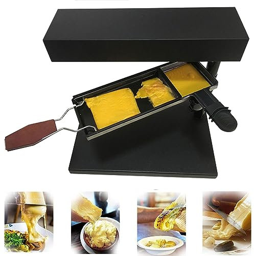 Máquina para Derretir Queso Raclette, Máquina Comercial para Derretir Queso, Eléctrica para la Mitad de la Rueda de Queso, 600W