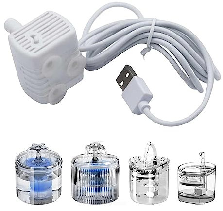 Fuente Agua para Gatos, dispensador Agua silencioso para Mascotas, Accesorios para Fuentes Agua para Mascotas, Perros, Gatos, Fuente Beber Teksome