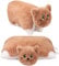 BRUBAKER Kuscheltier-Kissen Katze - 2 in 1 Plüschtier und Kuschelkissen - 40 x 30 cm Kuschelkatze - aufklappbares Kinder Plüschkissen mit Klettverschluss - Tierkissen Katzenkissen - Braun