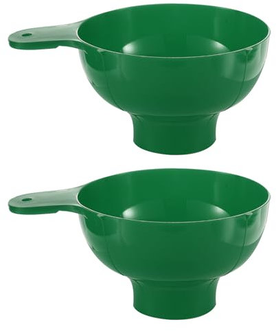 uxcell 2 Pack Canning Funnel, Plastic Kitchen Funnel for Wide and Regular Jars, Canning Jars, Mason Jars, Green
