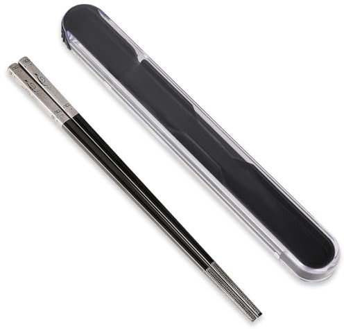 1 par de Palillos de Metal Reutilizables, Palillos de Acero Inoxidable de Viaje con Estuche, Palillos de Titanio Grabados con láser, Palillos portátiles con patrón de fénix con Funda de diseño de
