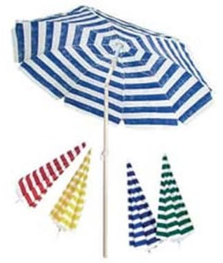 1PEZZO OMBRELLONE DA SPIAGGIA IN COTONE TONDO CM.200 - colore bianco/blu