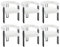 WOLTU Esszimmerstühle 6er Set, Esstisch Stühle mit Armlehnen, Design Stuhl Küchenstuhl Essstuhl, Sessel bequem modern, für Esszimmer Wohnzimmer Schlafzimmer, aus Chenille Metall, Creme, EZS25cm-6