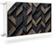 Muralo Heizkörperverkleidung, magnetische Heizkörperabdeckung für Plattenheizkörper aus Stahl oder Blech - Geruchlos und sicher für Gesundheit - Holz-Mosaik Br. 90cm x Hö.60cm