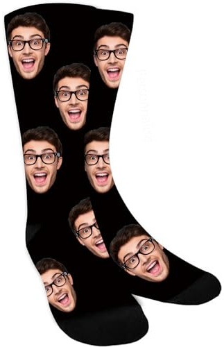 Bemaystar Custom Face Socken mit Foto, Valentinstag Geschenke für ihre Freundinnen, personalisierte Geschenke für Frauen