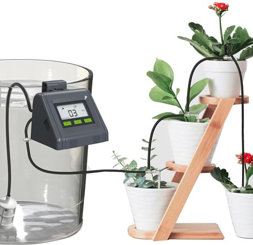 Automatisches Bewässerungssystem, Automatische Bewässerung für Zimmerpflanzen, Wasservolumen Einstellbar, Urlaubs Bewässerungssystem, DIY-Tropfbewässerungsset für bis zu 10 Topfpflanzen