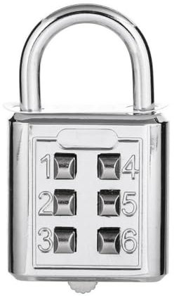 Candado de combinación, mini candado digital de 6 dígitos con código de bloqueo de contraseña, unidad reajustable, combo de candado Gara Lock para maleta, almacenamiento