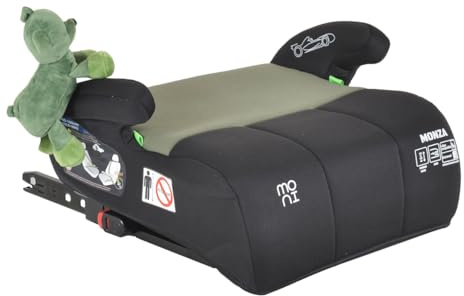 Moni Kindersitz, Sitzerhöhung Monza i-Size (125-150cm) Gruppe 3, Kuscheltier, Farbe:grün