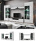 All4All Wohnwand Solo Twin - Wohnzimmermöbel - Schrankwand für Wohnzimmer - Wohnzimmerchrank - Anbauwand Wohnwand - 340cm - Modern - 10 - Wohnwand