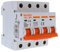 MeanWell Disjoncteur triphasé, Disjoncteur magnétothermique Courbure C, 4P 6kA, 4 modules DIN, Miniatures Circuit Breaker, MCB 4P C16 16A