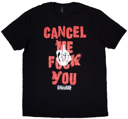 Rock Off officially licensed products Falling in Reverse Cancel Me T Shirt, Black, L