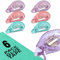 Pack von 6 Kleberollern, 6 mm x 6 m Doppelseitiges Klebeband, Selbstklebender Kleberoller, Fotokleber, Maus für Basteln, Kartenherstellung, Scrapbooks (Pink, Blau, Lila)