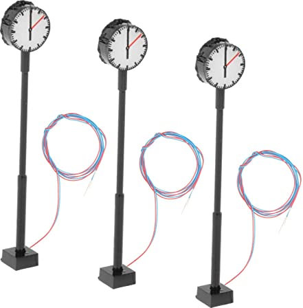 Qianly Modelleisenbahn 1:87 1/87 Gebäude Layout Uhr Lampe Zug Sand Tisch Gleis