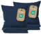 Lavea Bettwäsche Set 4teilig - 135x200 (2X) + 80x80 (2X) Navyblau aus Mikrofaser - Ultraweich, Atmungsaktiv & Hypoallergen, ÖKO-TEX Bettwäsche Set mit Qualitätsreißverschluss