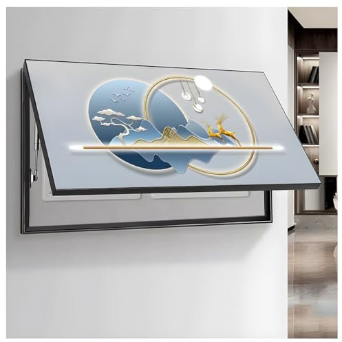 Wandkunst-Abdeckung Für Sicherungskasten, Wandmontierter Sicherungskasten-Abdeckungsschrank, Dekorative Malerei Zum Verstecken Von Zählerkästen, Dekorative Abdeckung(C,110x55 cm/43.3x21.7 in)