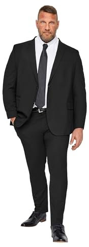 BadRhino Tailoring Big & Tall Plain Suit Jacket - Men's - Plus Size Curve Black