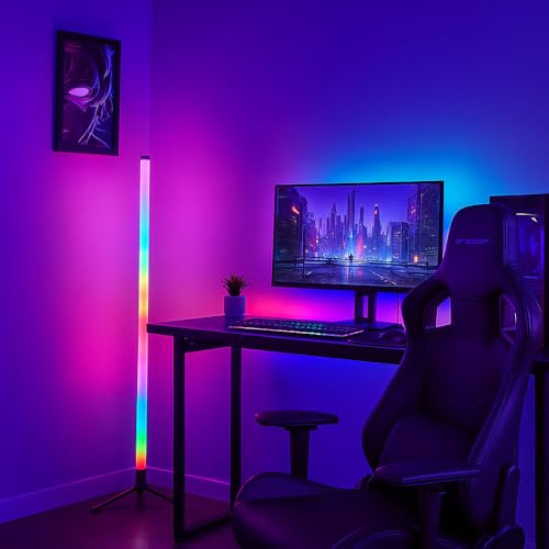 Stehleuchte Standlampe Wohnzimmerleuchte Regenbogen Fernbedienung USB RGB LED