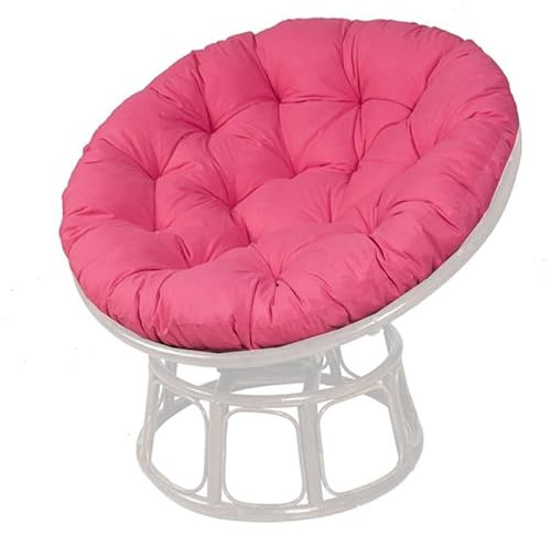 Coussins de chaise ronds doux et confortables et lavables pour la maison, le bureau et le jardin - Coussin de chaise à bascule pivotant - Rose rouge - 60 x 60 cm