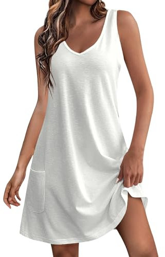 Robe D'Été Grande Taille Robe D'Été Robe Chemise Femme Dress Robe Femme Ete Robe Bleu Robe avec Poche Femme Robe Polo Femme Robe D'Été Robe Verte Femme Robe Rose Blanc S