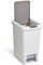 Warmiehomy Pedal Bin 8L Small Waste Bins Bathroom Bin with Lid Double Open Plastic Trash Can for Kitchen, Bathroom, Bedroom, Office, 19.5x27x30.5cm