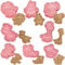 YeahBoom 8 Piezas Moldes Galletas,Cortadores de galletas de 3D,Juego de moldes para galletas,Moldes Galletas Plástico para cookie fondant decoración de pasteles